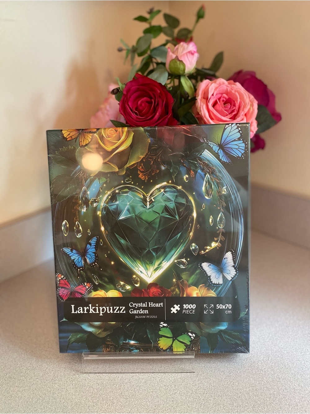 Larkipuzz "Crystal Heart Garden" 1000-Piece Jigsaw Puzzle